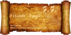 Fitzkó Fanni névjegykártya